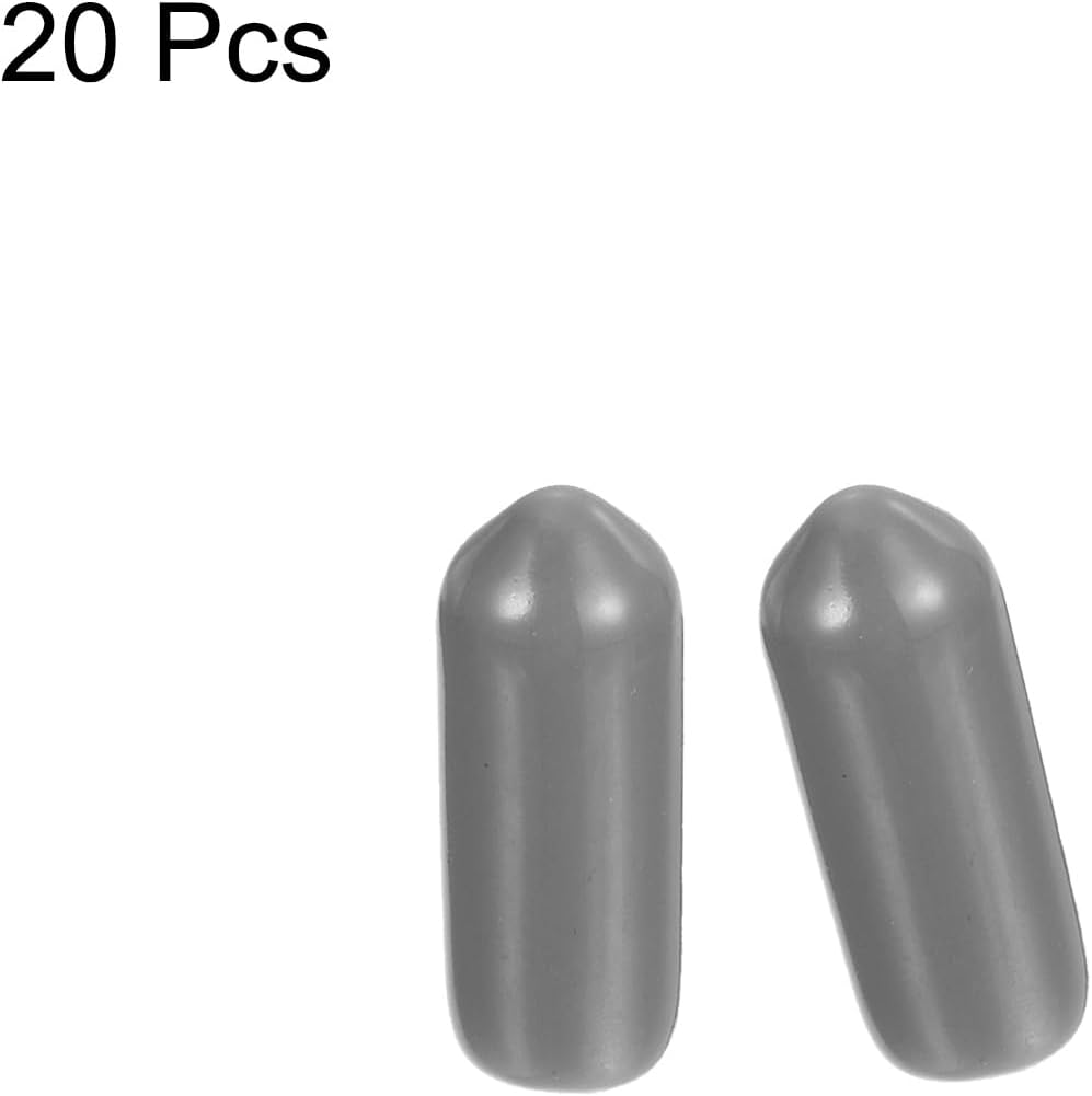uxcell 20pcs Rubber End Caps Protective Caps 4.5mm ID Vinyl PVC Round Tube Bolt Cap Cover Screw