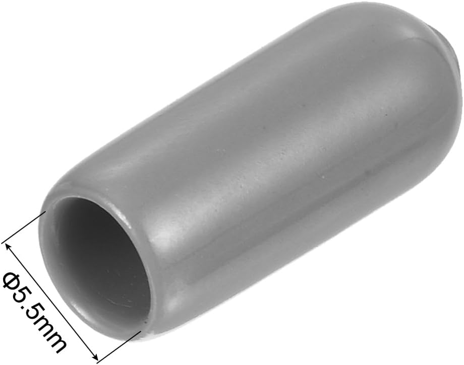 uxcell 20pcs Rubber End Caps Protective Caps 5.5mm ID Vinyl PVC Round Tube Bolt Cap Cover Screw