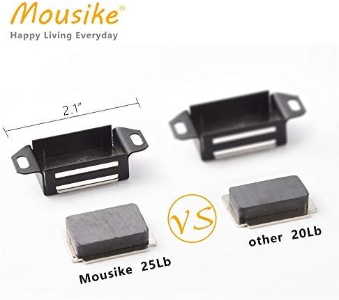 Mousike Cabinet Magnets 30lb Black Door Magnets with Strong Magnetic for Kitchen Cupboard Wardrobe