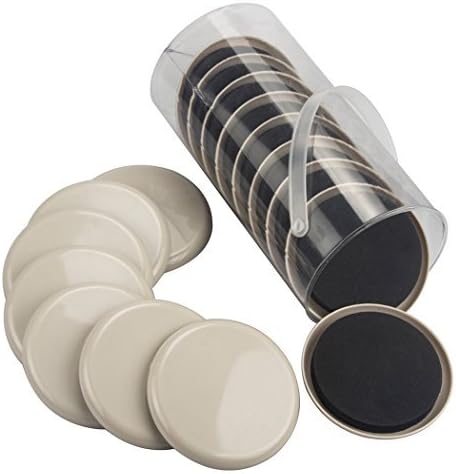 Ezprotekt 3.5 inch Reusable Furniture Movers Sliders for Carpet, 16 Pcs Round Furniture Moving Pads