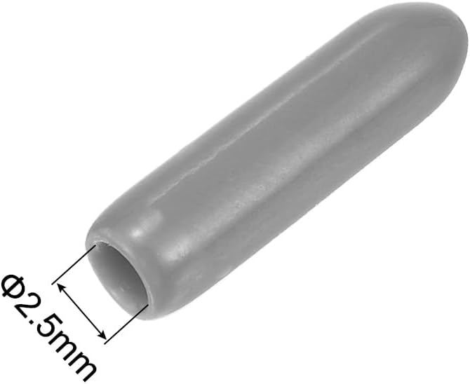 uxcell 20pcs Rubber End Caps Protective Caps 2.5mm ID Vinyl PVC Round Tube Bolt Cap Cover Screw