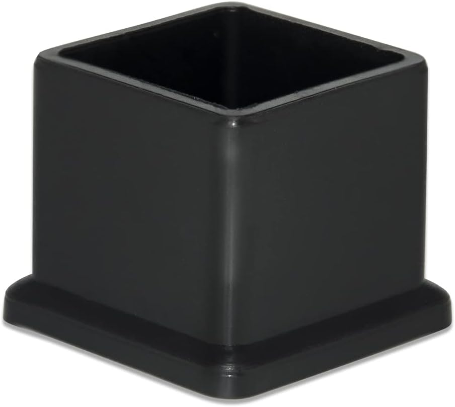 Flyshop Flexible PVC Patio Chair Table Leg Tips Caps Square Furniture Covers 25 x 25 mm, 1" x 1"