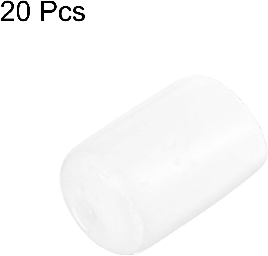 uxcell 20pcs Rubber End Caps Protective Caps 14mm ID Vinyl PVC Round Tube Bolt Cap Cover Screw