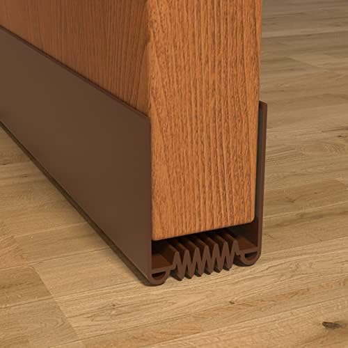 Door Draft Stopper, 39” Length Cuttable Weather Stripping Door Seal, Strong Adhesive Door Sweep for
