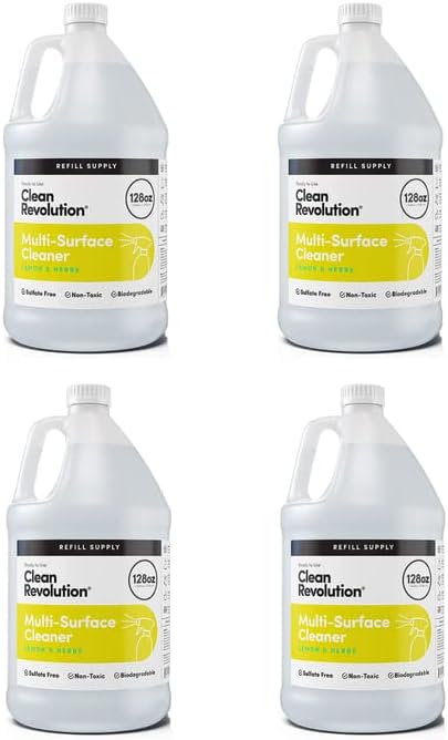 Clean Revolution Multi-Surface Cleaner Refill Supply | Non-Toxic, Eco-Friendly & Plant-Based |