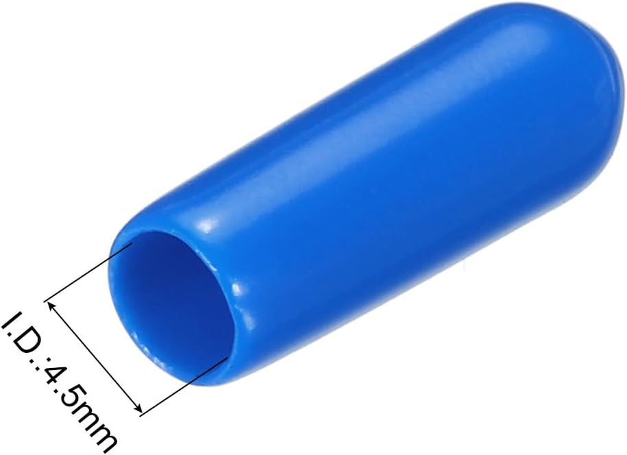 uxcell 20pcs Rubber End Caps 4.5mm ID Vinyl PVC Round Tube Bolt Cap Cover Screw Thread Protectors