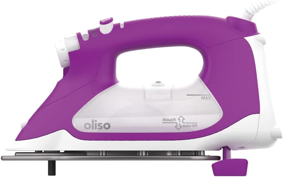 oliso TG1600 ProPlus Smart Iron with Auto-Lift – 1800 Watt Steam Iron for Clothes, Sewing, Quilting
