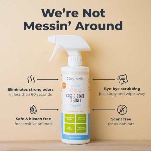 Oxyfresh Premium Crate & Cage Cleaner – Professional Dog Crate & Small Animal & Bird Cage Odor