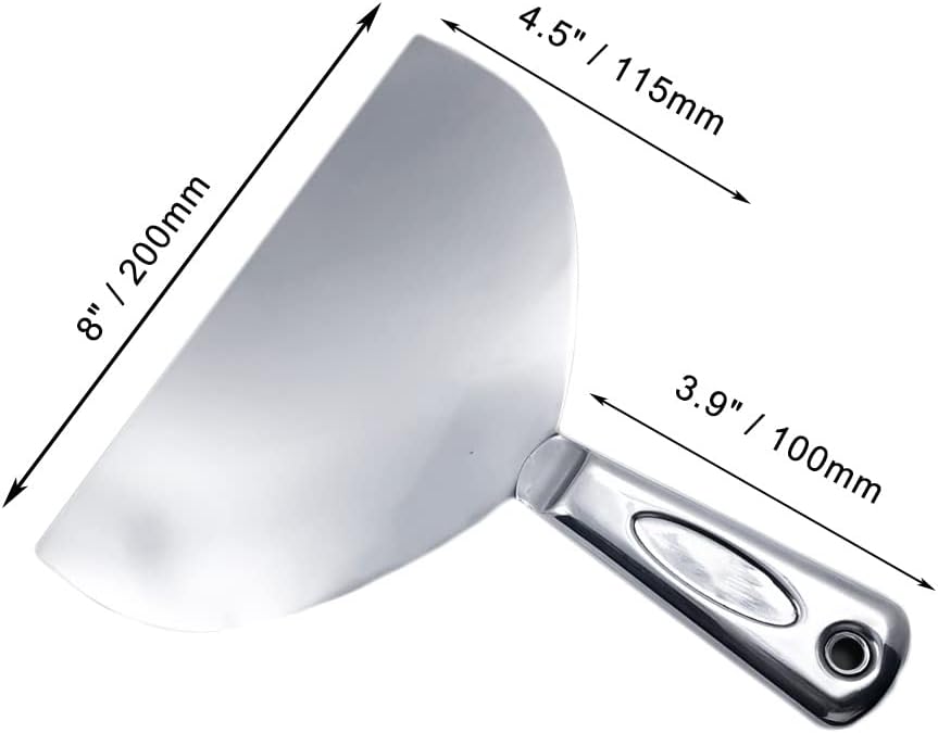 Flex All Stainless Steel Joint Knife Putty Scraper,8-Inch Professional Grade 420 stainless steel