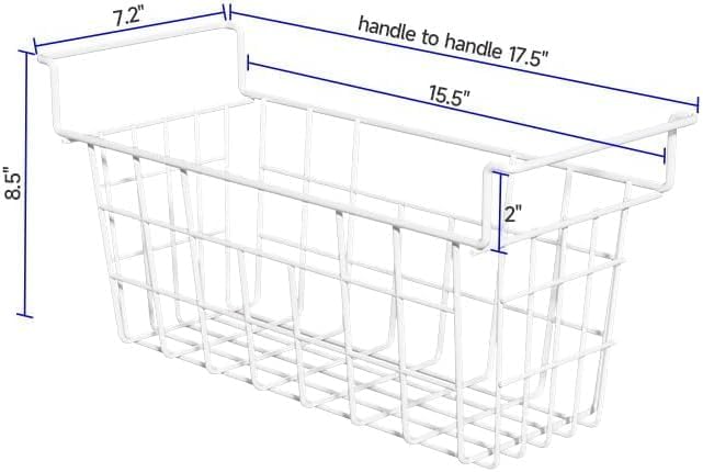 SANNO Chest Freezer Baskets, Deep Freezer Organizer Bins Sturdy Metal Wire Freezer Organizer for