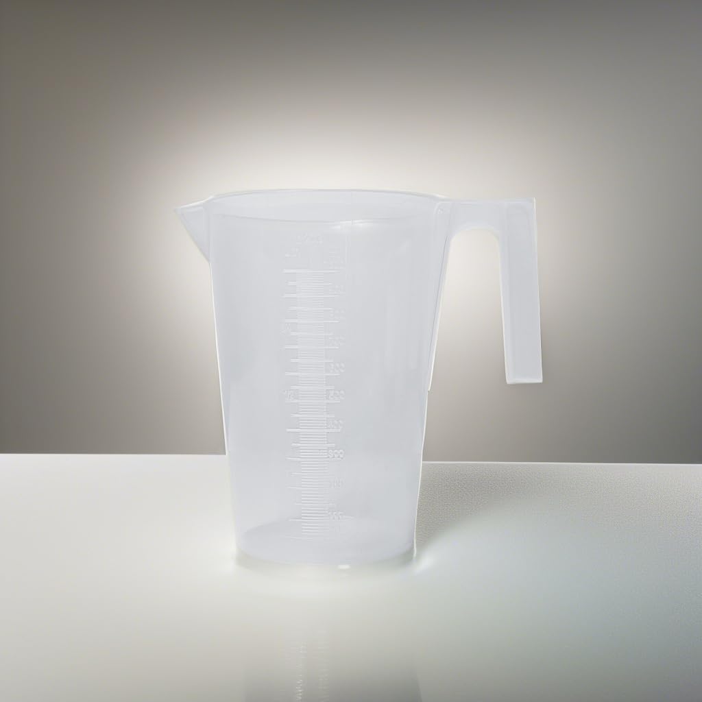 SP Bel-Art Tall Form 1000ml Polypropylene Graduated Pitcher, 10ml, Chemical-Resistant Measure