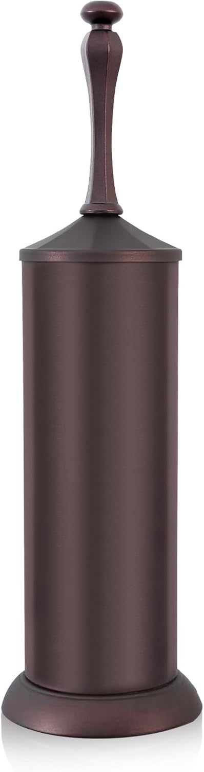 Bronze Toilet Brush and Holder，Extra Long Handled Toilet Brush for Bathroom，Stainless Steel Heavy