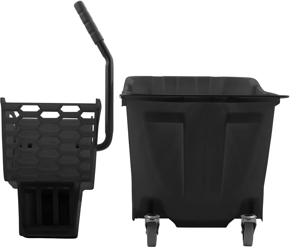 Carlisle FoodService Products Omnifit Mop Bucket with Side Press Wringer for Floor Cleaning
