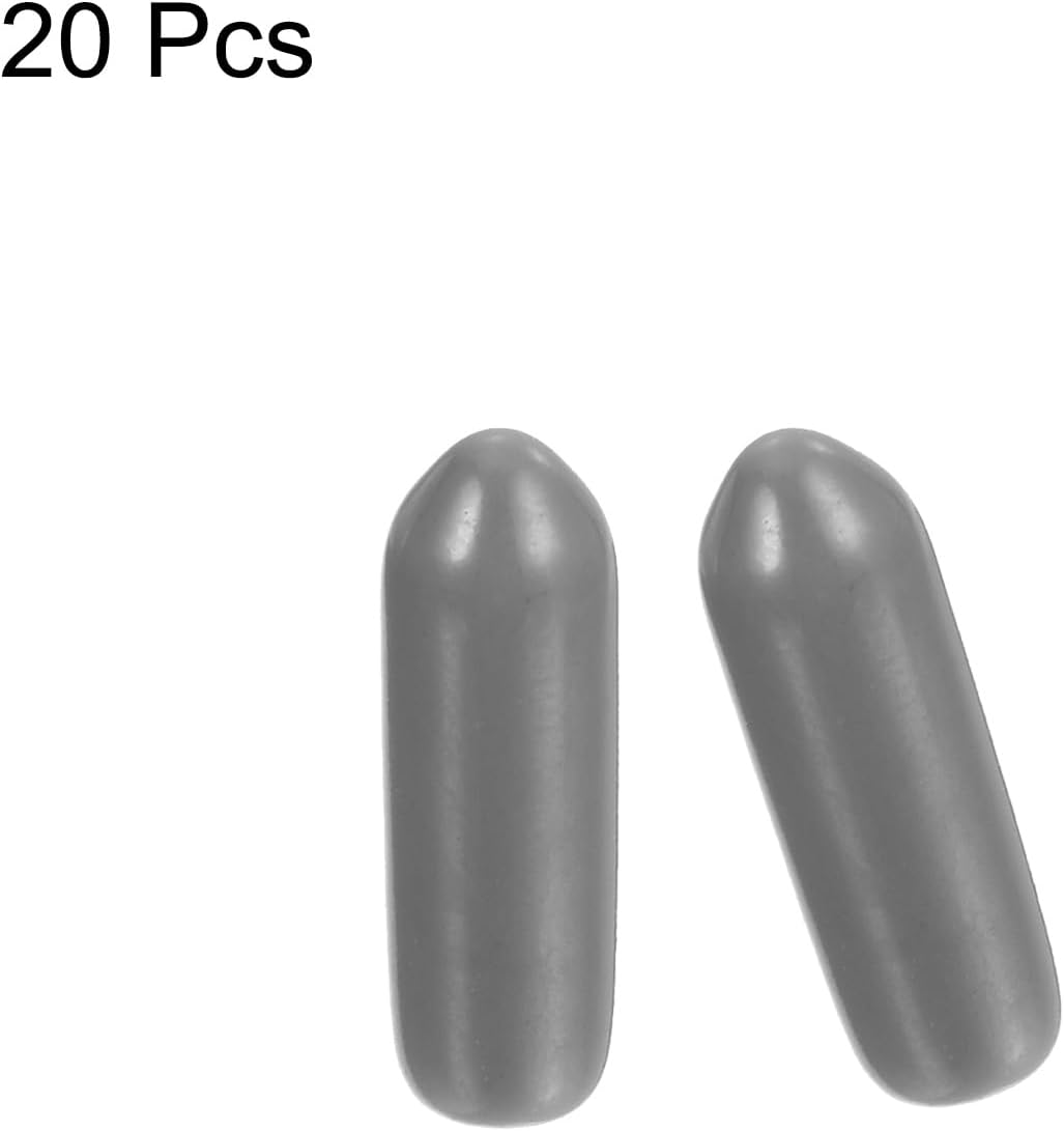 uxcell 20pcs Rubber End Caps Protective Caps 3.5mm ID Vinyl PVC Round Tube Bolt Cap Cover Screw