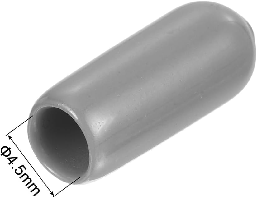 uxcell 20pcs Rubber End Caps Protective Caps 4.5mm ID Vinyl PVC Round Tube Bolt Cap Cover Screw