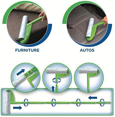 Leo 10-Inch Wide Lint Roller Refills, 3 Rolls with 50 Sheets Each (150 Sheets Total), Extra Sticky