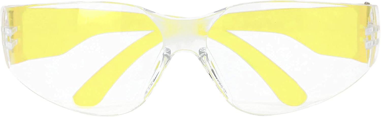 BISON LIFE Safety Glasses - Scratch Resistant Wrap Around Eyewear, Polycarbonate ANSI Z87.1 Impact