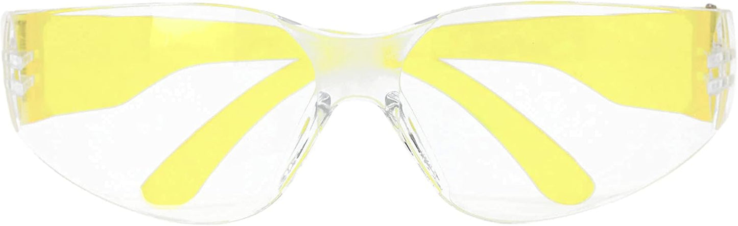 BISON LIFE Safety Glasses - Scratch Resistant Wrap Around Eyewear, Polycarbonate ANSI Z87.1 Impact