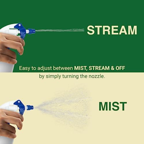 Heavy Duty 32oz Plastic Spray Bottles for Cleaning - Large Empty Industrial Bottles for Gardening