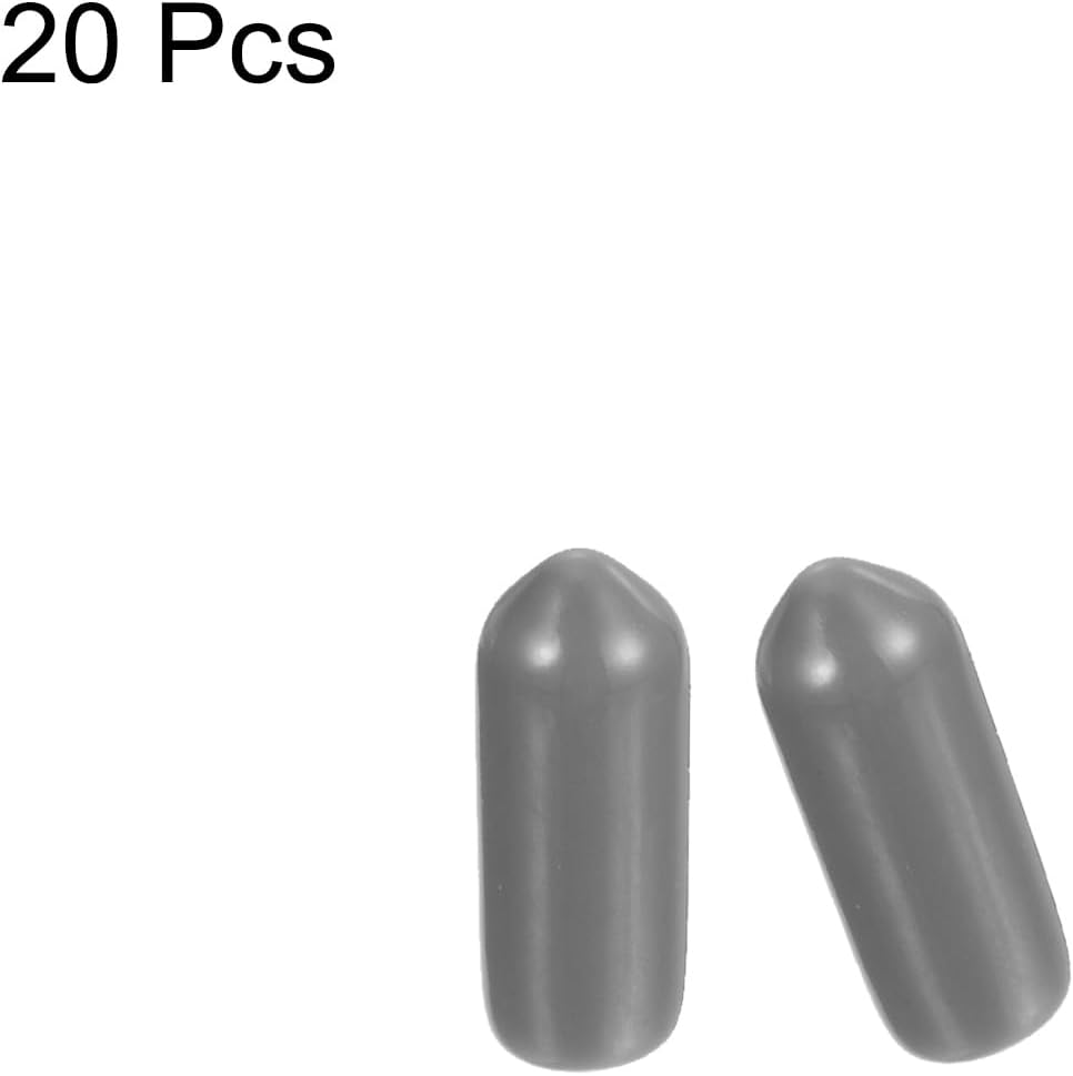 uxcell 20pcs Rubber End Caps Protective Caps 5.5mm ID Vinyl PVC Round Tube Bolt Cap Cover Screw