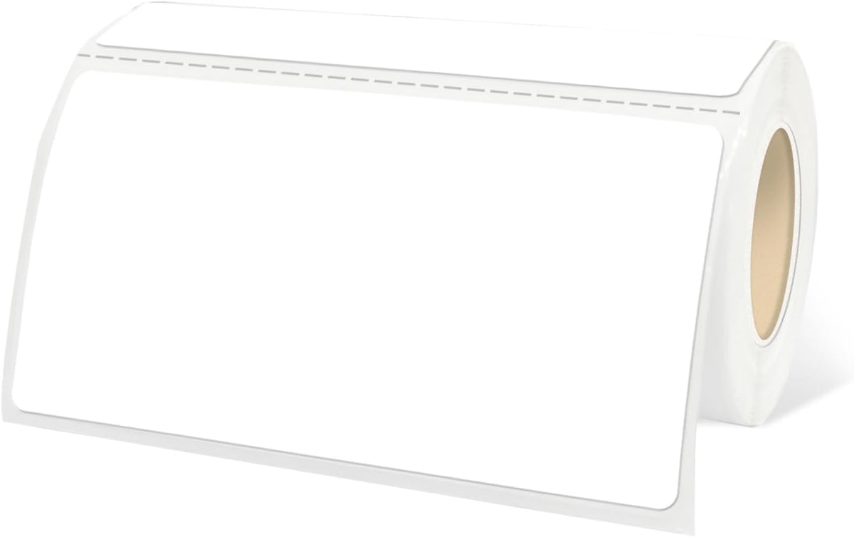 2×4 Inch White Removable Thermal Labels,Waterproof Thermal Label,250 Sheets per Roll with