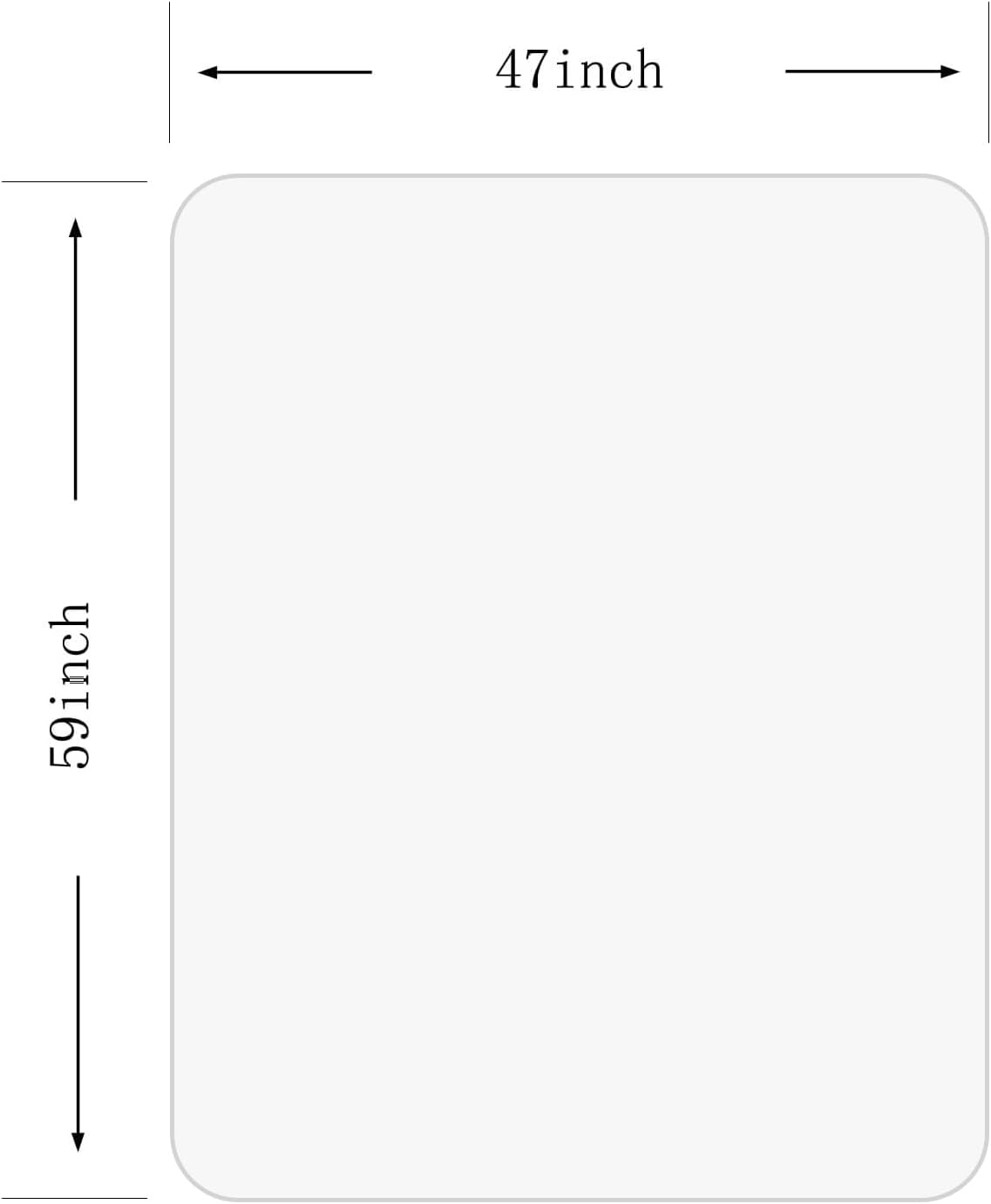 [Large Size] Crystal Clear 1/5" Thick 59" x 47" Heavy Duty Hard Chair Mat, Can be Used on Carpet or