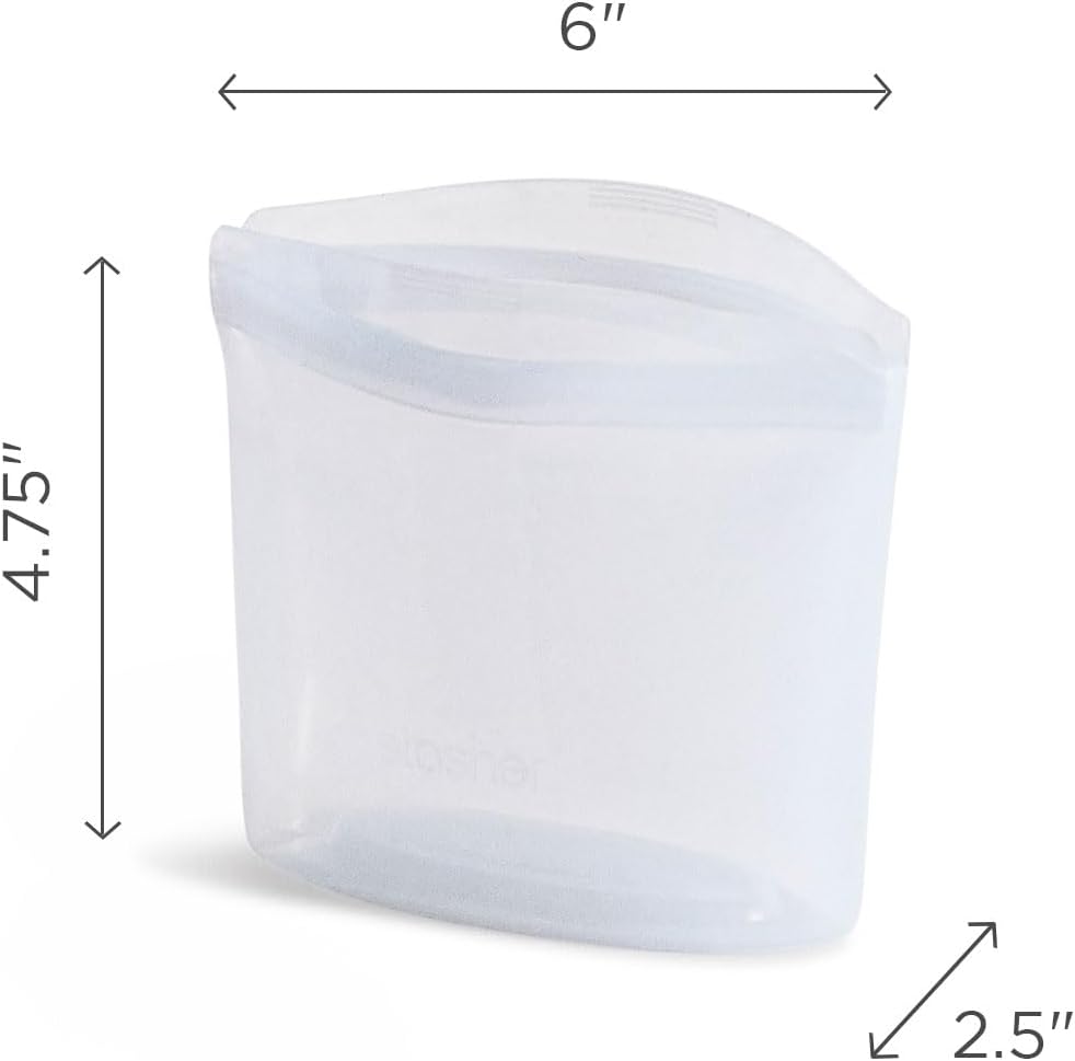 Stasher Premium Silicone Reusable Food Storage Bowl, Blue, Microwave, Sous Vide, Dishwasher, Oven