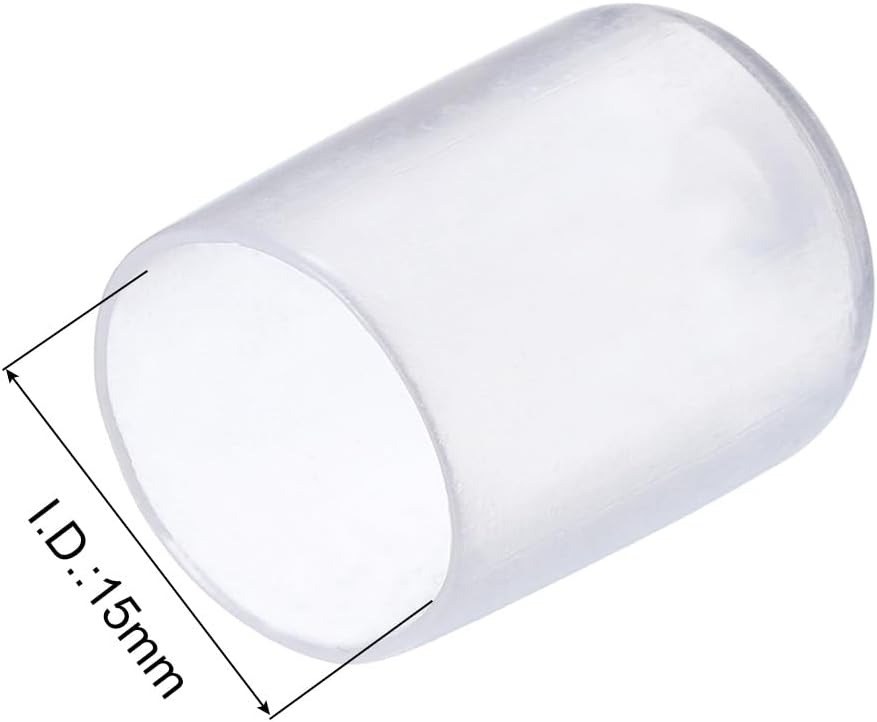 uxcell 20pcs Rubber End Caps 15mm ID Vinyl PVC Round Tube Bolt Cap Cover Screw Thread Protectors