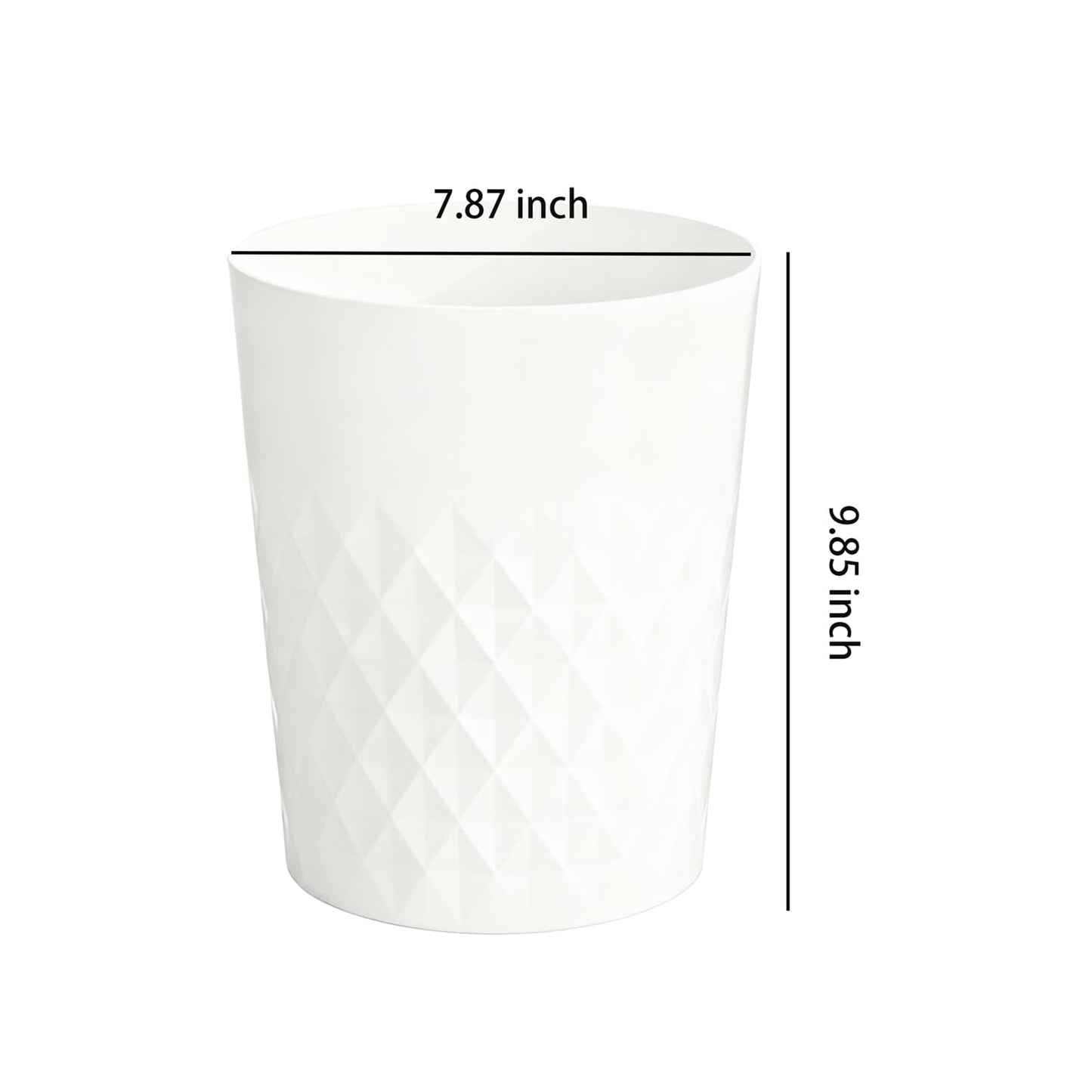 2 Pack Small Trash Can 1.8 Gallon Bathroom Garbage Can Waste Basket Recycling Bin for Dorms