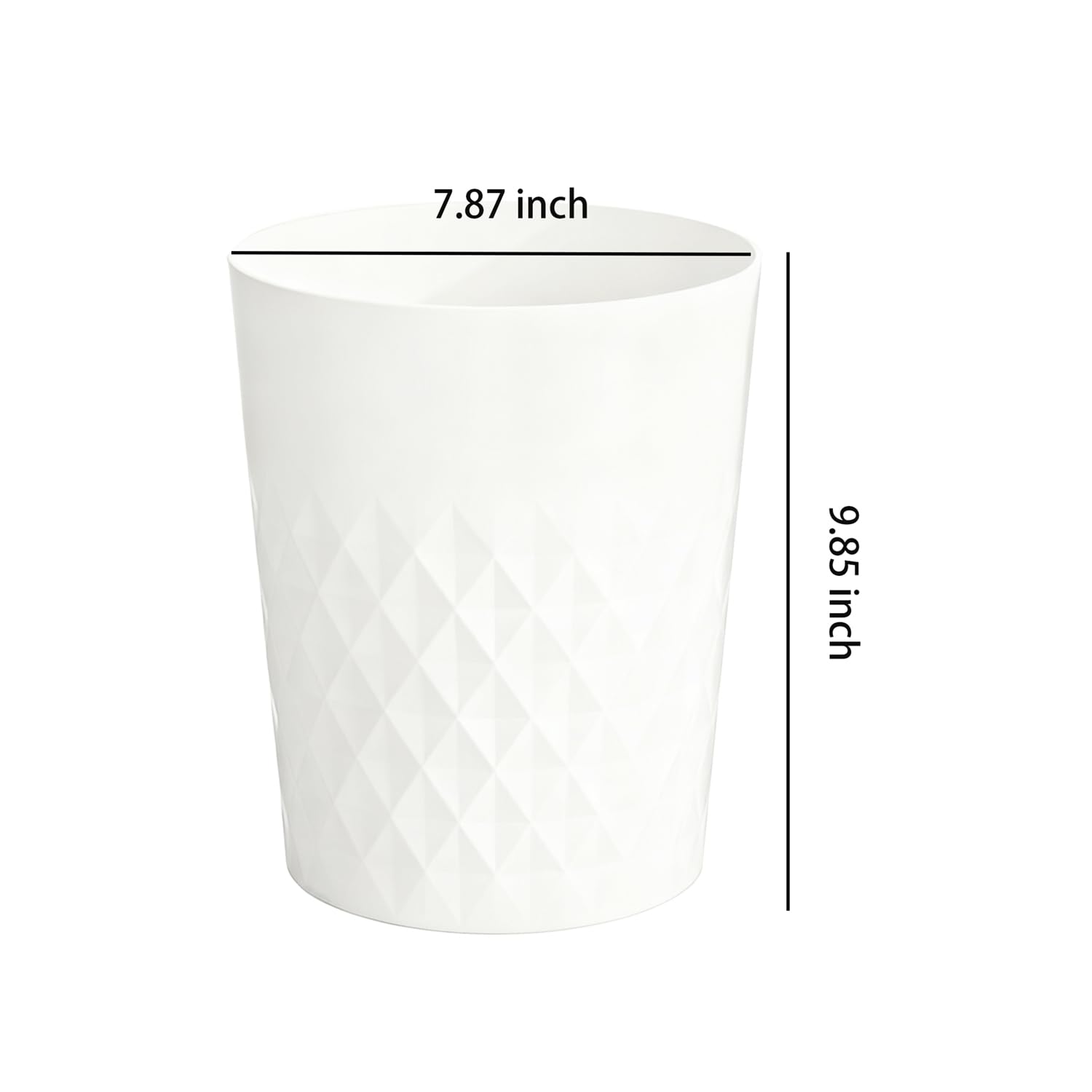2 Pack Small Trash Can 1.8 Gallon Bathroom Garbage Can Waste Basket Recycling Bin for Dorms