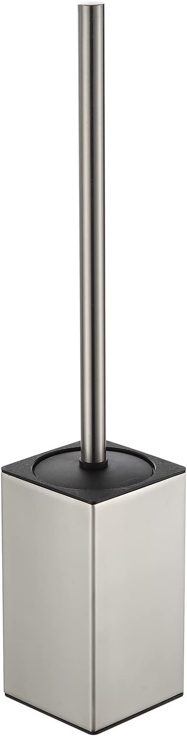 BGL Toilet Brush Holder Stainless Steel 304 Standing Brushed Nickel Square Toilet Bowl Brush for