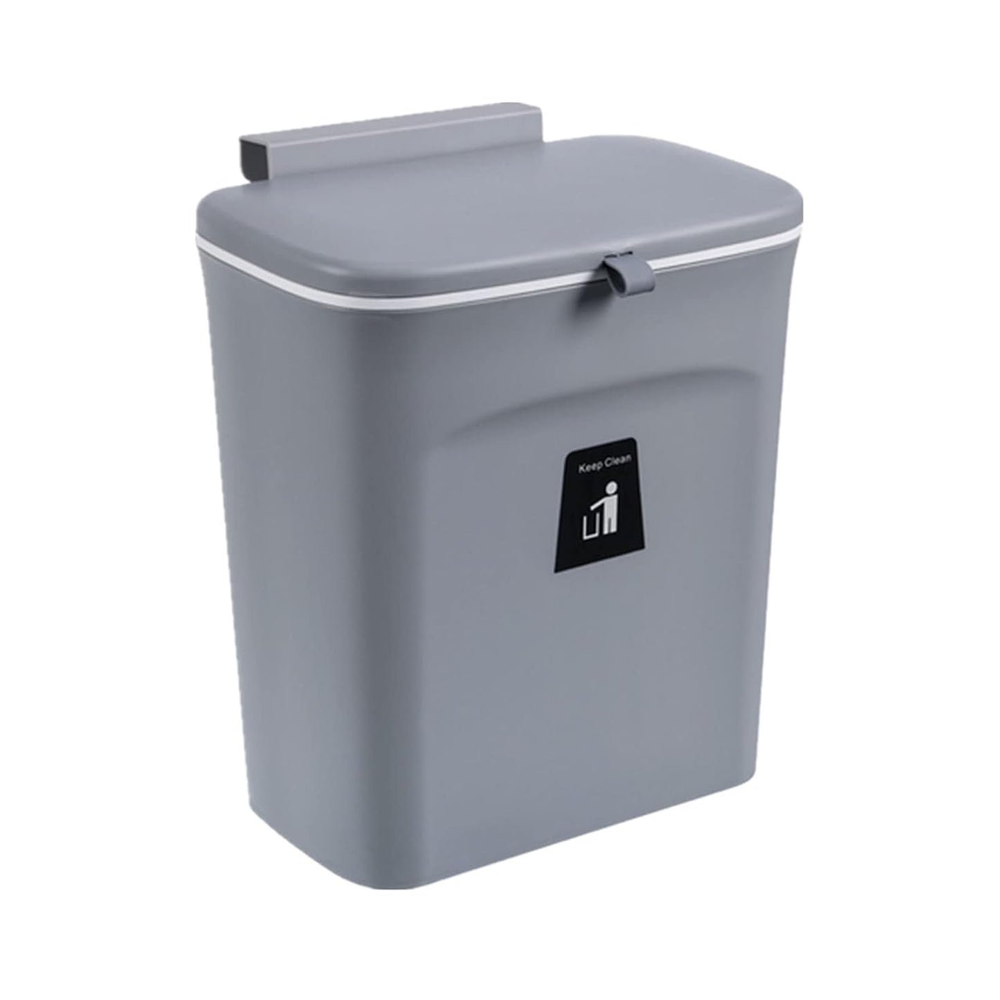 TOPROAD Kitchen Hanging Trash Can, 2.4 Gallon Wall Mounted Counter Waste Compost Bin, Small Garbage