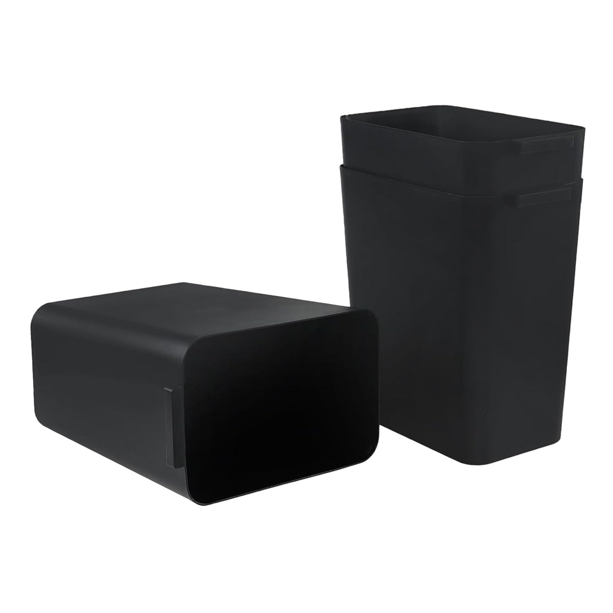 Zopnny 3 Pack 4.5 Gallon Plastic Waste Container, Trash Can Wastebasket, Black Garbage Container