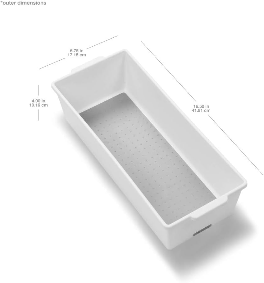 Madesmart Plastic Multipurpose Storage Organizer Deep Bin with Handles, Portable Under Sink and