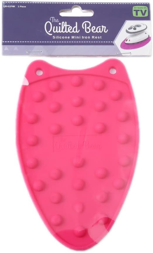 The Quilted Bear Mini Iron Rest - Silicone Heat Resistant Mat for Stress-Free Crafting, Sewing &