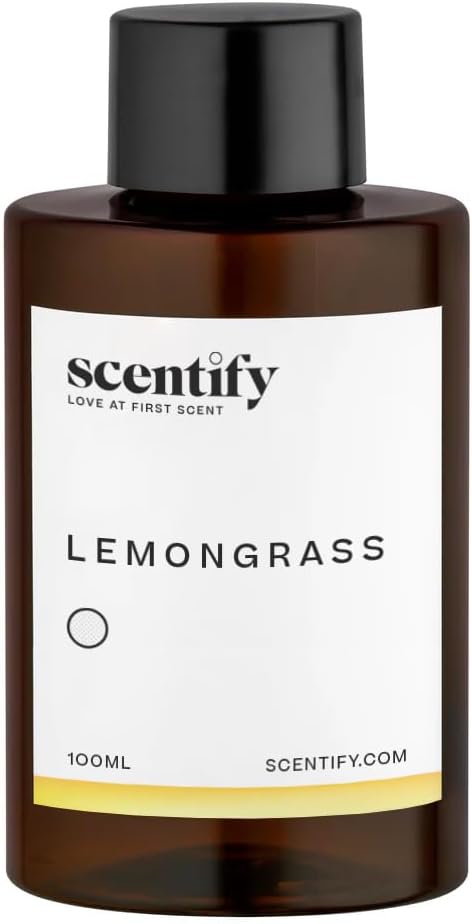 Scentify Lemongrass Aroma Oil Refill Scent for Oil Diffusers - Lemongrass, Clove, Musk Scents