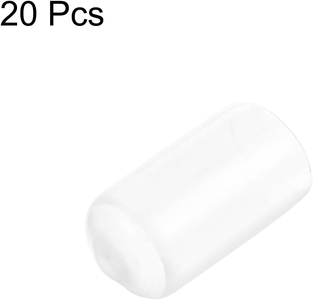 uxcell 20pcs Rubber End Caps Protective Caps 11mm ID Vinyl PVC Round Tube Bolt Cap Cover Screw