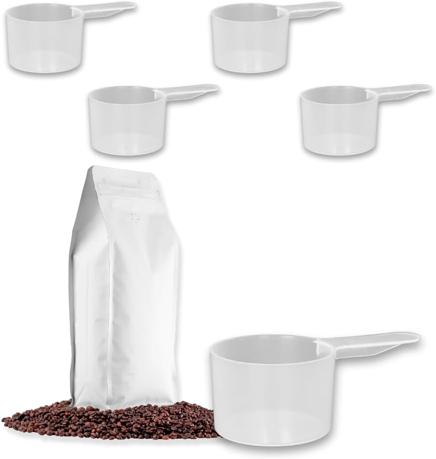 4 Pack – 2 Tablespoon Plastic Measuring Scoop – 1/8 cup / 29.6cc / 29.6 ml / 1 oz. – for Protein