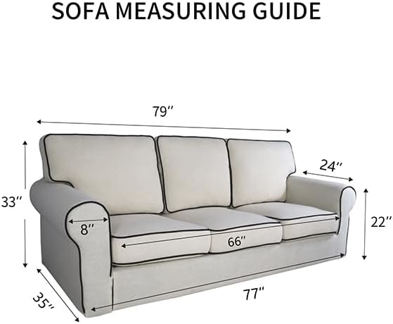 PureFit Reversible Quilted Sofa Cover, Water Resistant Slipcover Furniture Protector, Washable