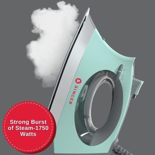 SINGER SteamCraft Plus Digital Display Iron, Five Fabric Settings, OnPoint Tip for Easy Ironing