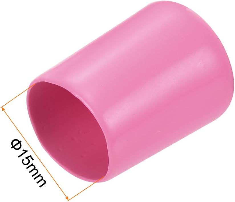 uxcell 20pcs Rubber End Caps 15mm ID Vinyl PVC Round Tube Bolt Cap Cover Screw Thread Protectors