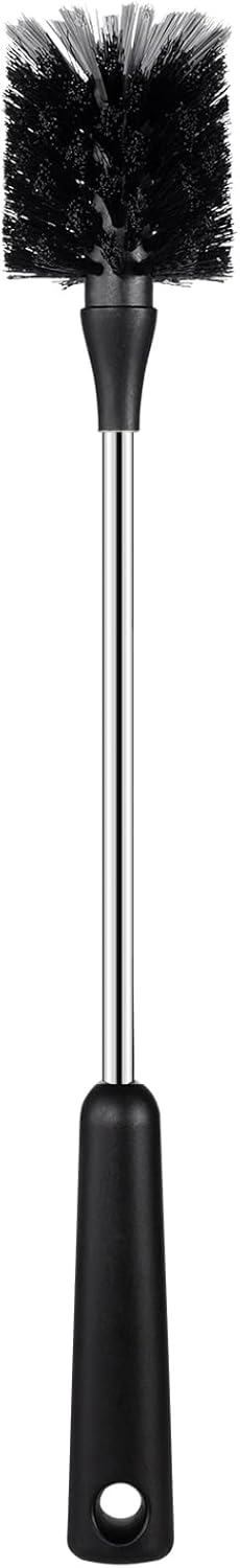 Water Bottle Brush, 15 Inches Long Stainless Steel Handle Bottle Brush Cleaner, Bottle Scrubber