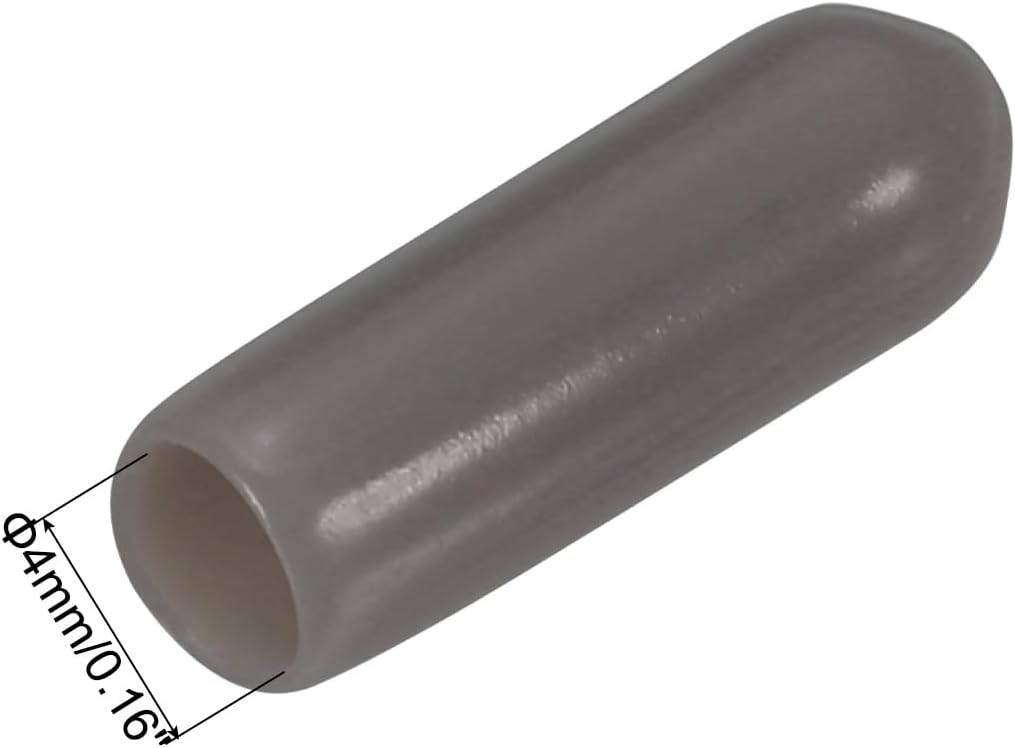 uxcell 20pcs Rubber End Caps 4mm(0.2") ID Vinyl PVC Round Tube Bolt Cap Cover Screw Thread