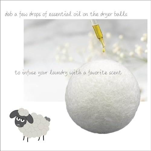 Three by Three Seattle Felt·Like·it!™ XL Wool Dryer Balls + Storage Bin: Reduce Drying Time, Static