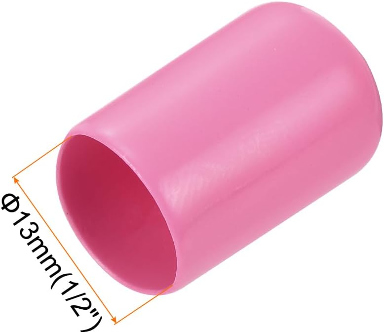 uxcell 20pcs Rubber End Caps 13mm ID Vinyl PVC Round Tube Bolt Cap Cover Screw Thread Protectors