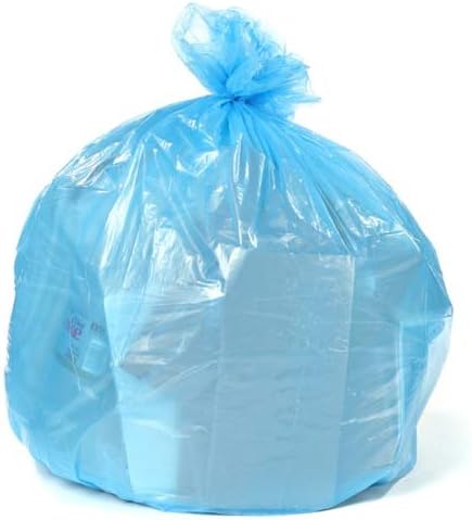 Plasticplace 30-40 Gallon Recycling Trash Bags │ 1.2 Mil│ Blue Garbage Bag Liners │ 33” x 46” (100