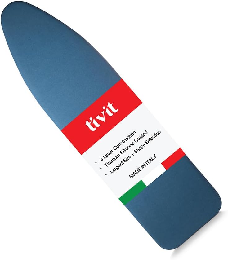 TIVIT Ironing Board Cover 18 x 50, Performance Grade Titanium Coated Pro Grip Pad & Covers