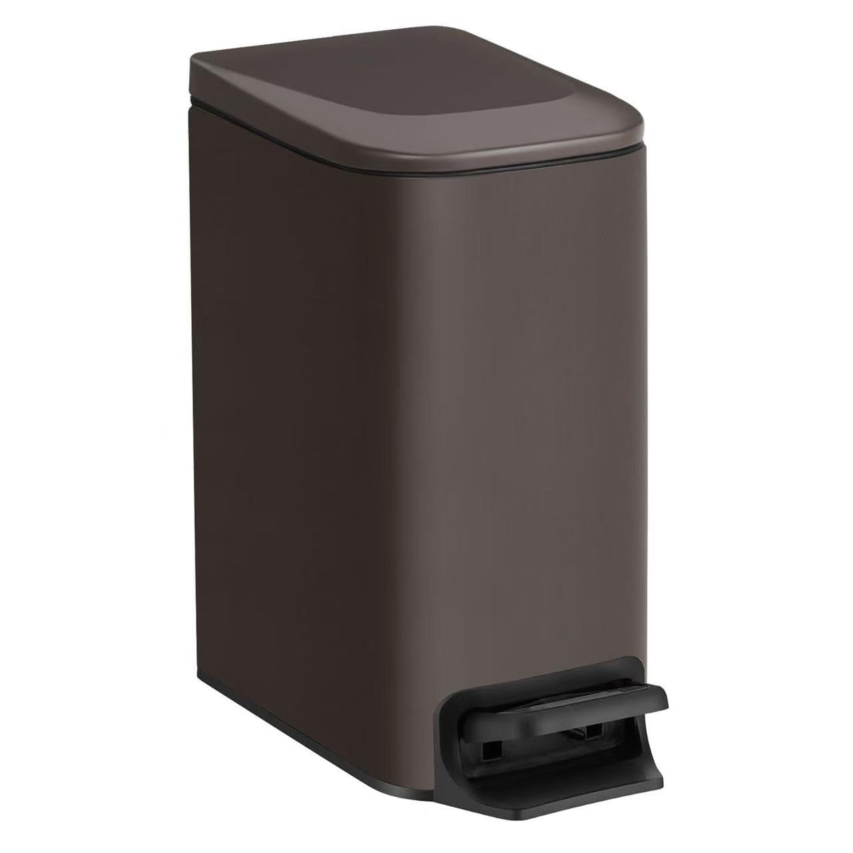 TIPGO Slim Bathroom Trash Can with Lid Soft Close, Step Pedal, 6 Liter / 1.6 Gallon Stainless Steel