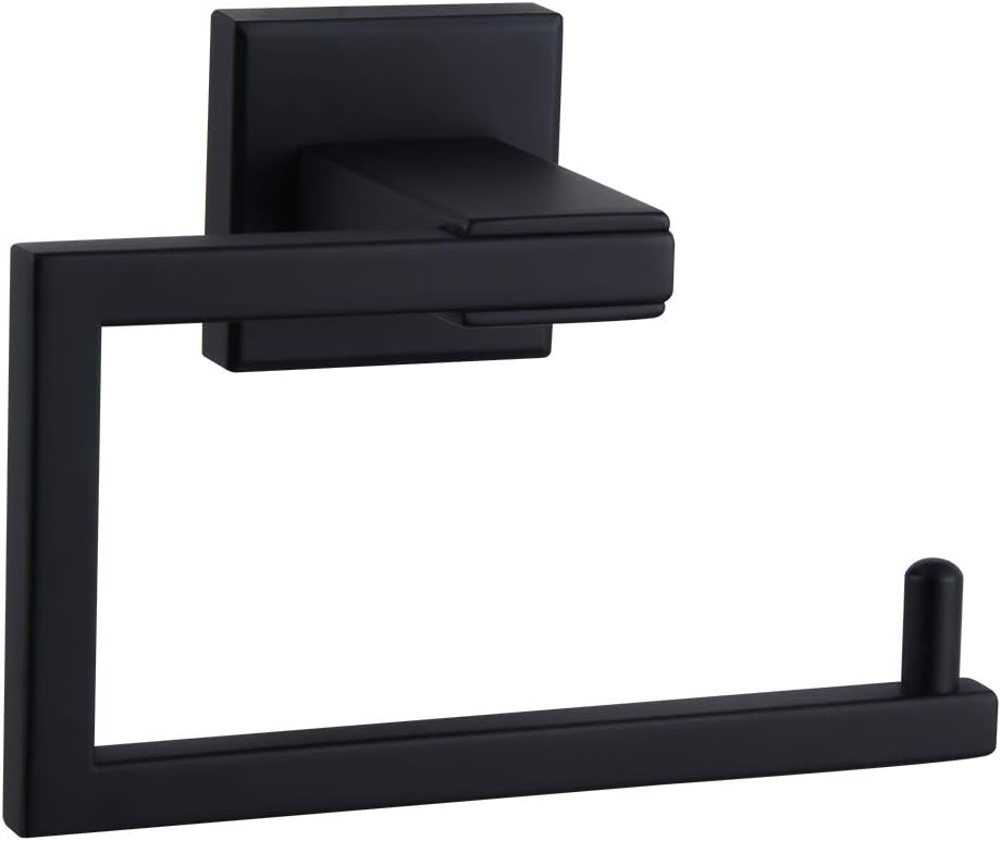 Matte Black Toilet Paper Holder SUS 304 Stainless Steel Wall Mounted Toilet Tissue Roll Holder for