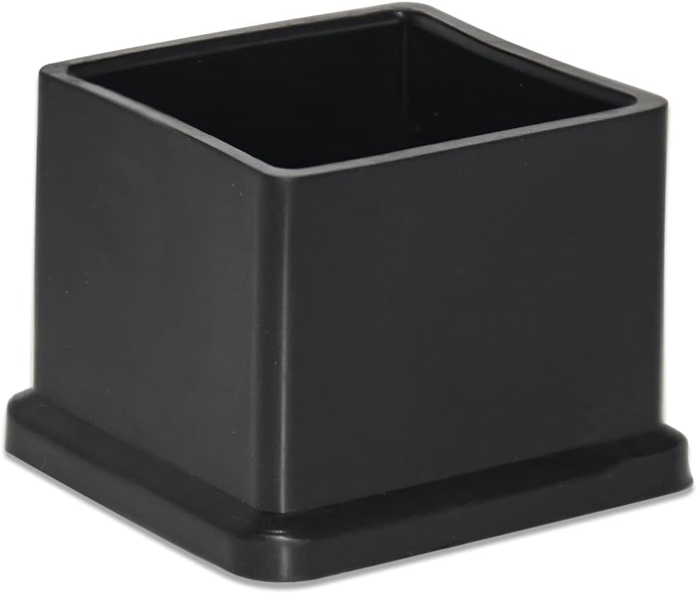 Flyshop 1-3/16" x 1-3/16", 30 mm x 30 mm Flexible PVC Chair Leg Caps Black Anti-Scratch Furniture